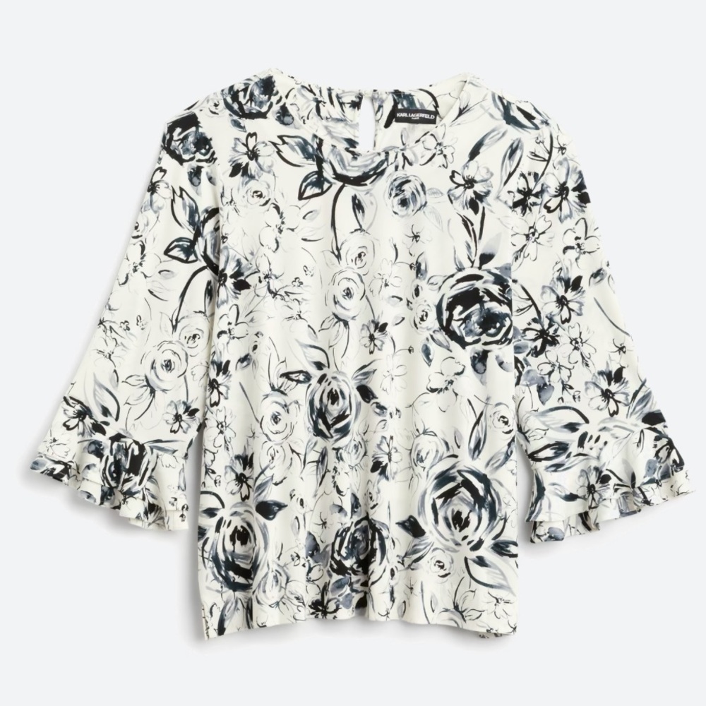 Yessie Trumpet Sleeve Knit Top